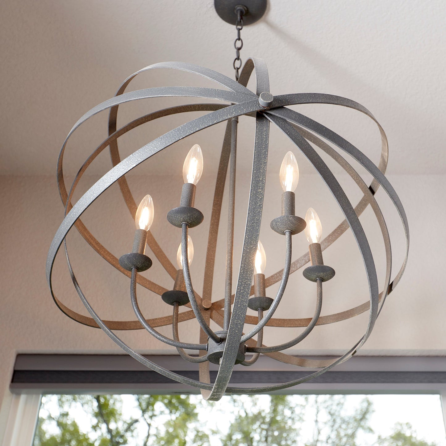 Quorum Celeste 6009-6-17 Chandelier - Zinc