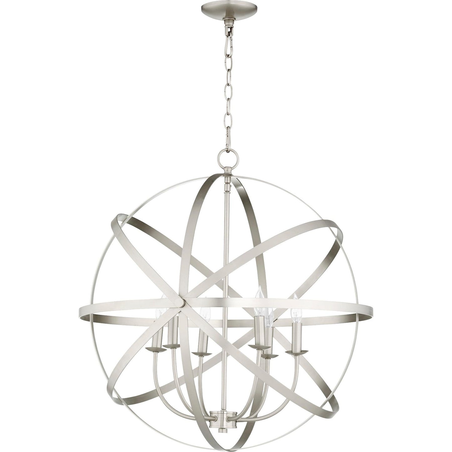 Quorum Celeste 6009-6-65 Chandelier - Satin Nickel