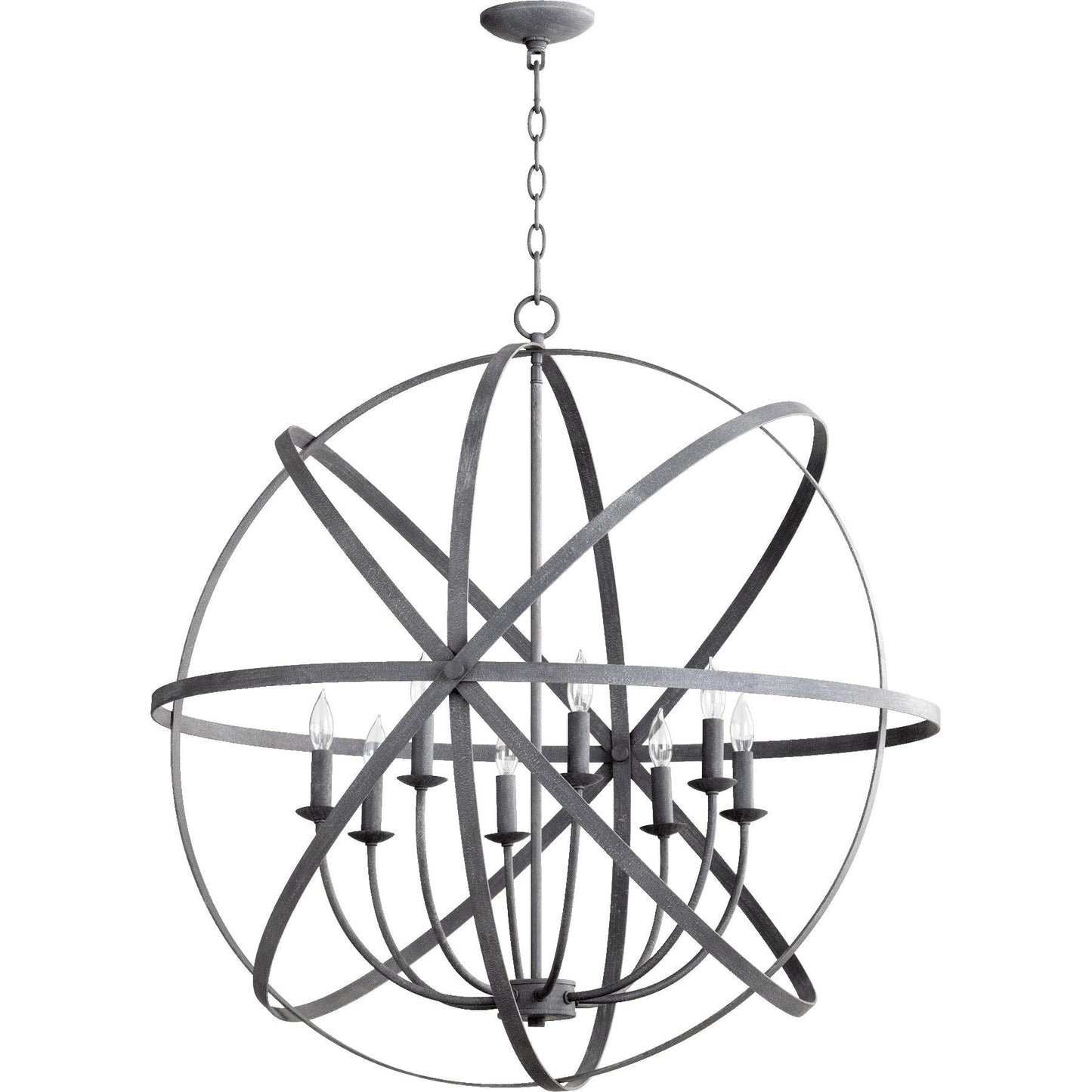 Quorum Celeste 6009-8-17 Chandelier - Zinc