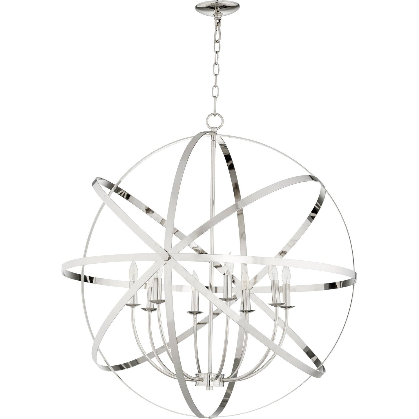 Quorum Celeste 6009-8-62 Chandelier - Polished Nickel