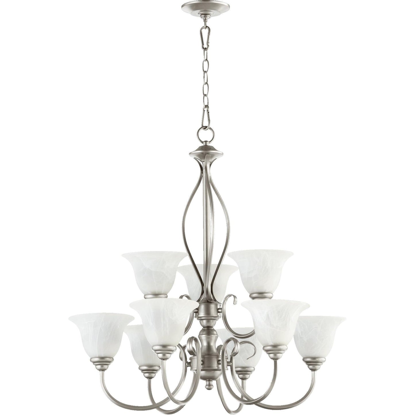 Quorum Spencer 6010-9-64 Chandelier - Classic Nickel
