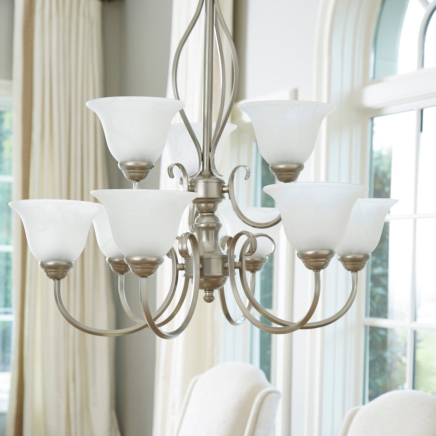 Quorum Spencer 6010-9-64 Chandelier - Classic Nickel