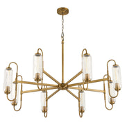 Quorum 6015-8-47 Chandelier, UL Damp Rated, Brushed Brass