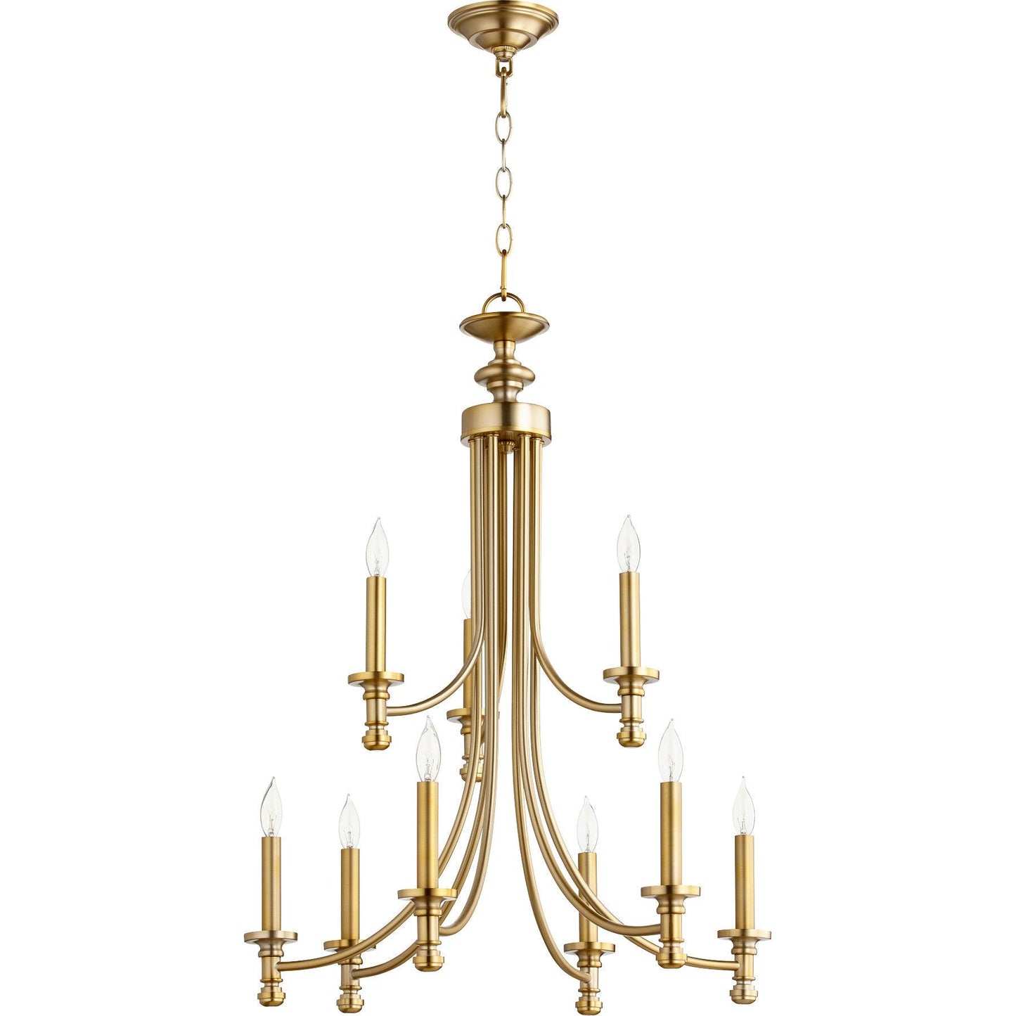 Quorum Rossington 6022-9-180 Chandelier - Aged Brass