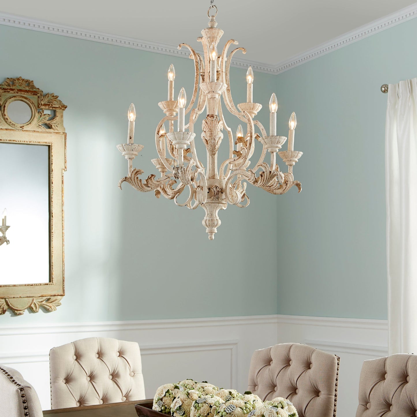 Quorum Florence 6037-9-70 Chandelier - Persian White