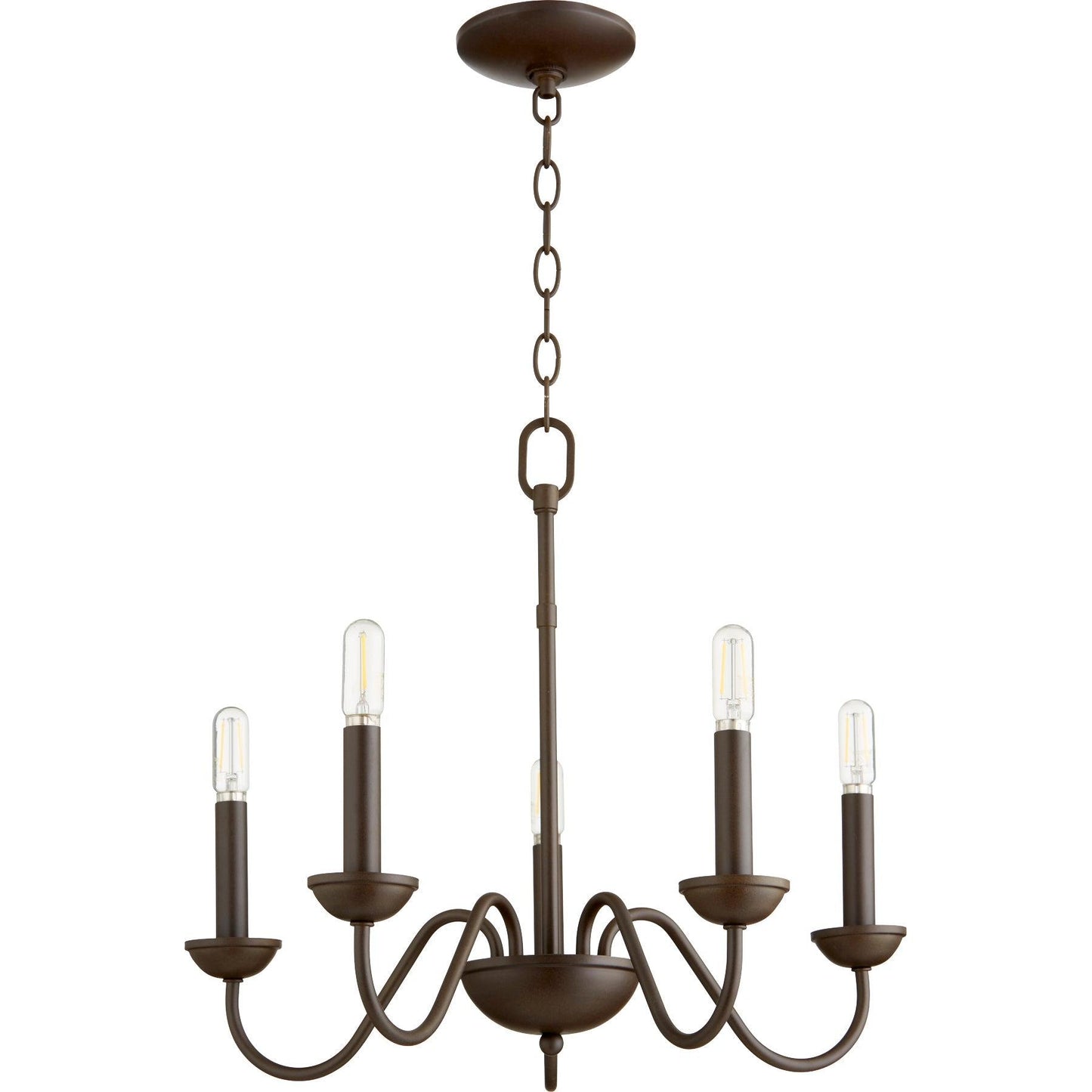 Quorum 6040-5-86 Chandelier - Oiled Bronze