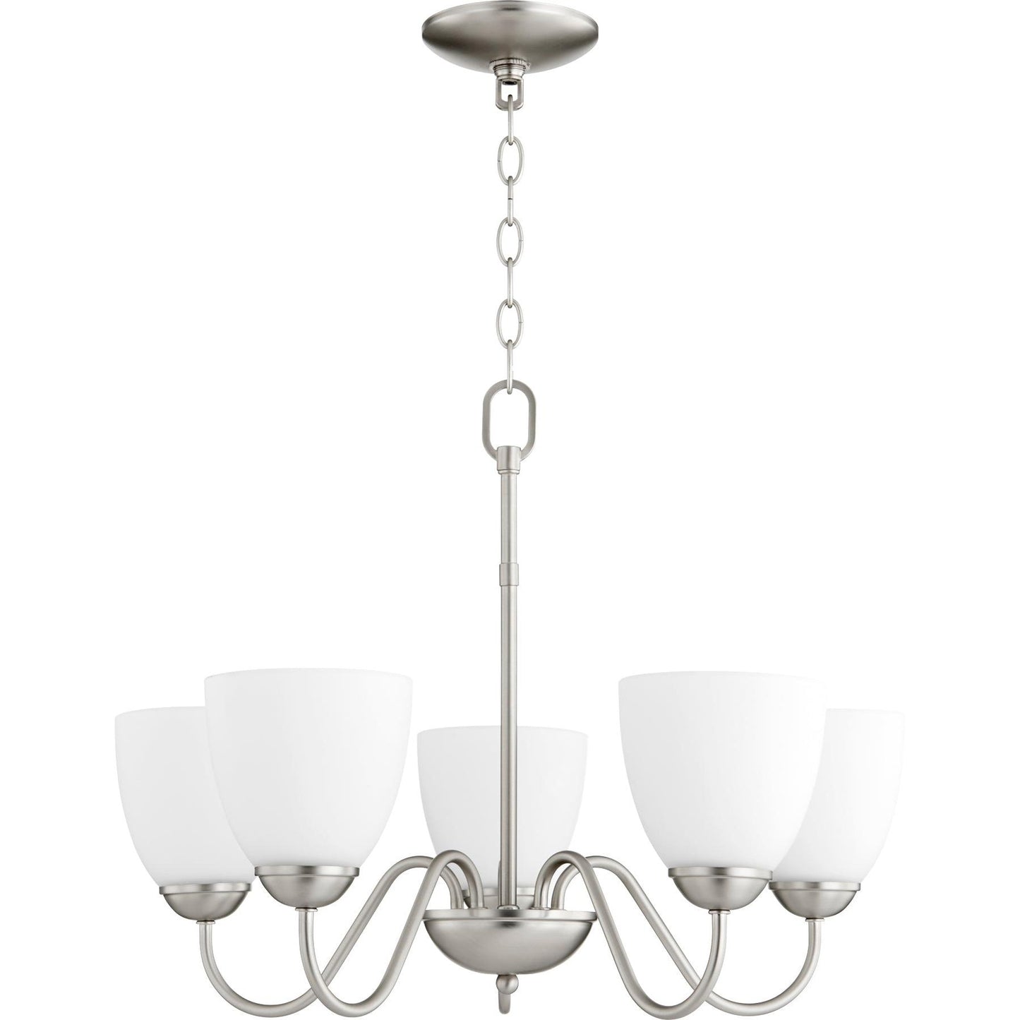 Quorum 6041-5-65 Chandelier - Satin Nickel