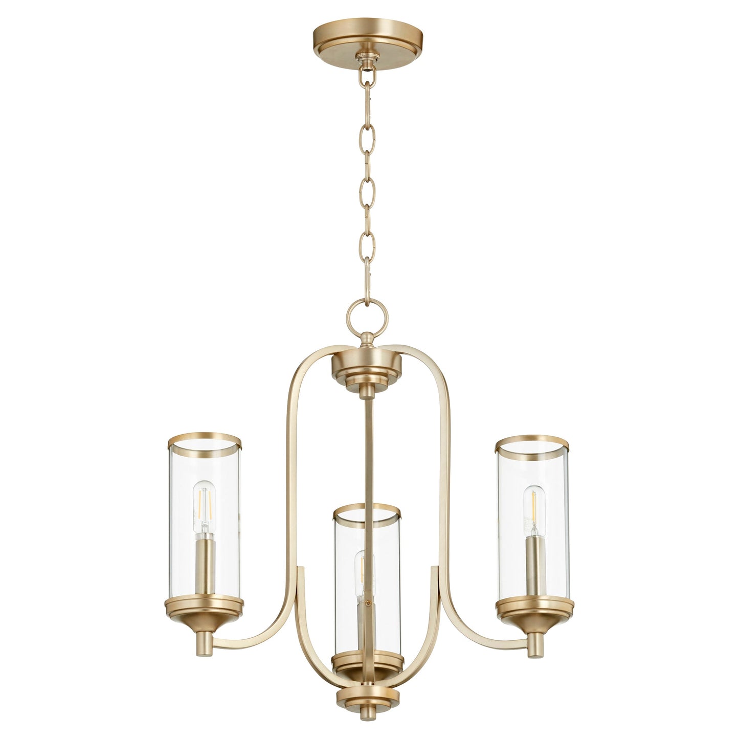Quorum Collins 6044-3-80 Chandelier - Aged Brass