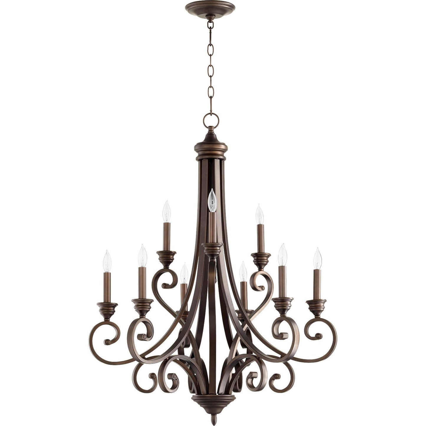 Quorum Bryant 6054-9-86 Chandelier - Oiled Bronze