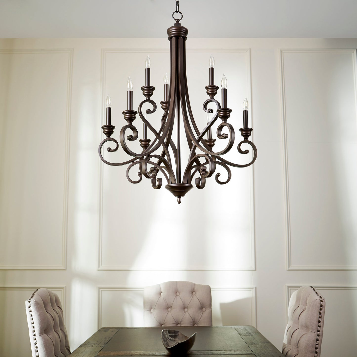 Quorum Bryant 6054-9-86 Chandelier - Oiled Bronze