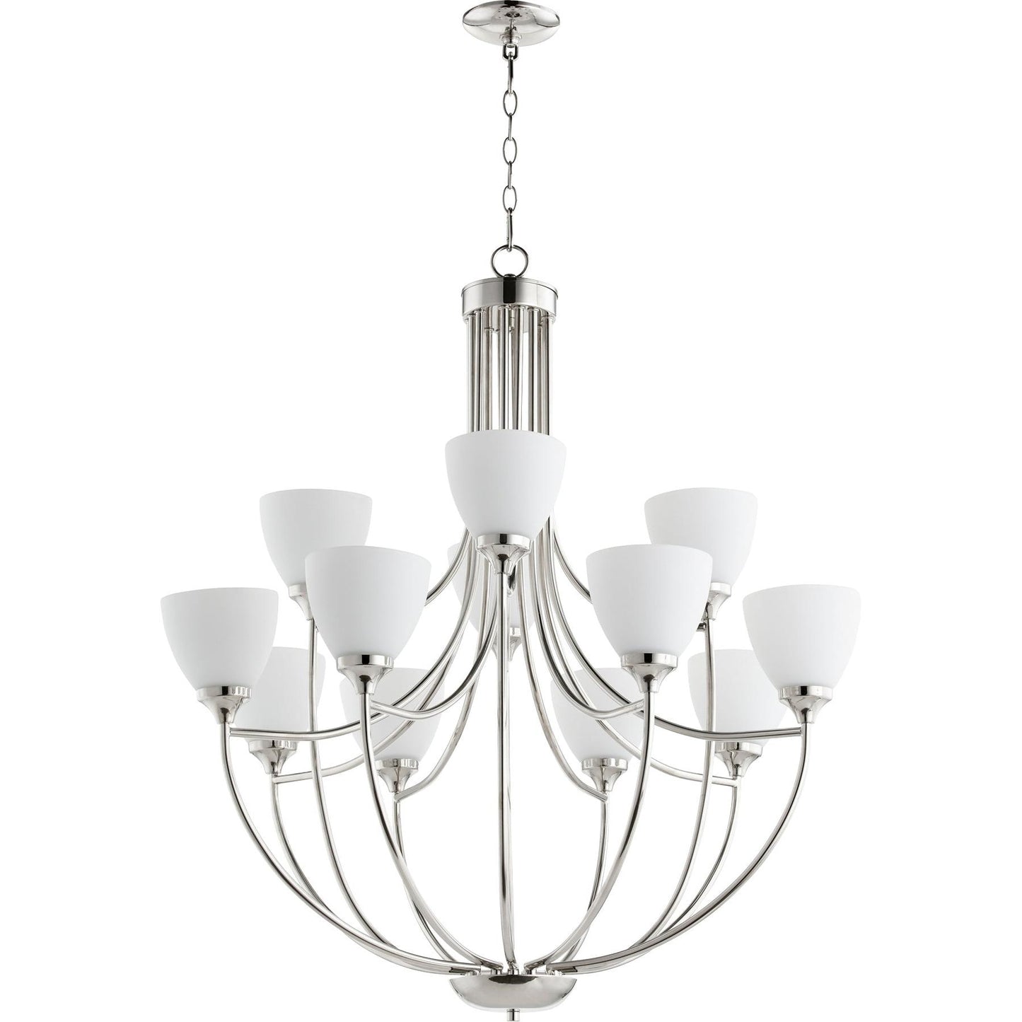 Quorum Enclave 6059-12-62 Chandelier - Polished Nickel