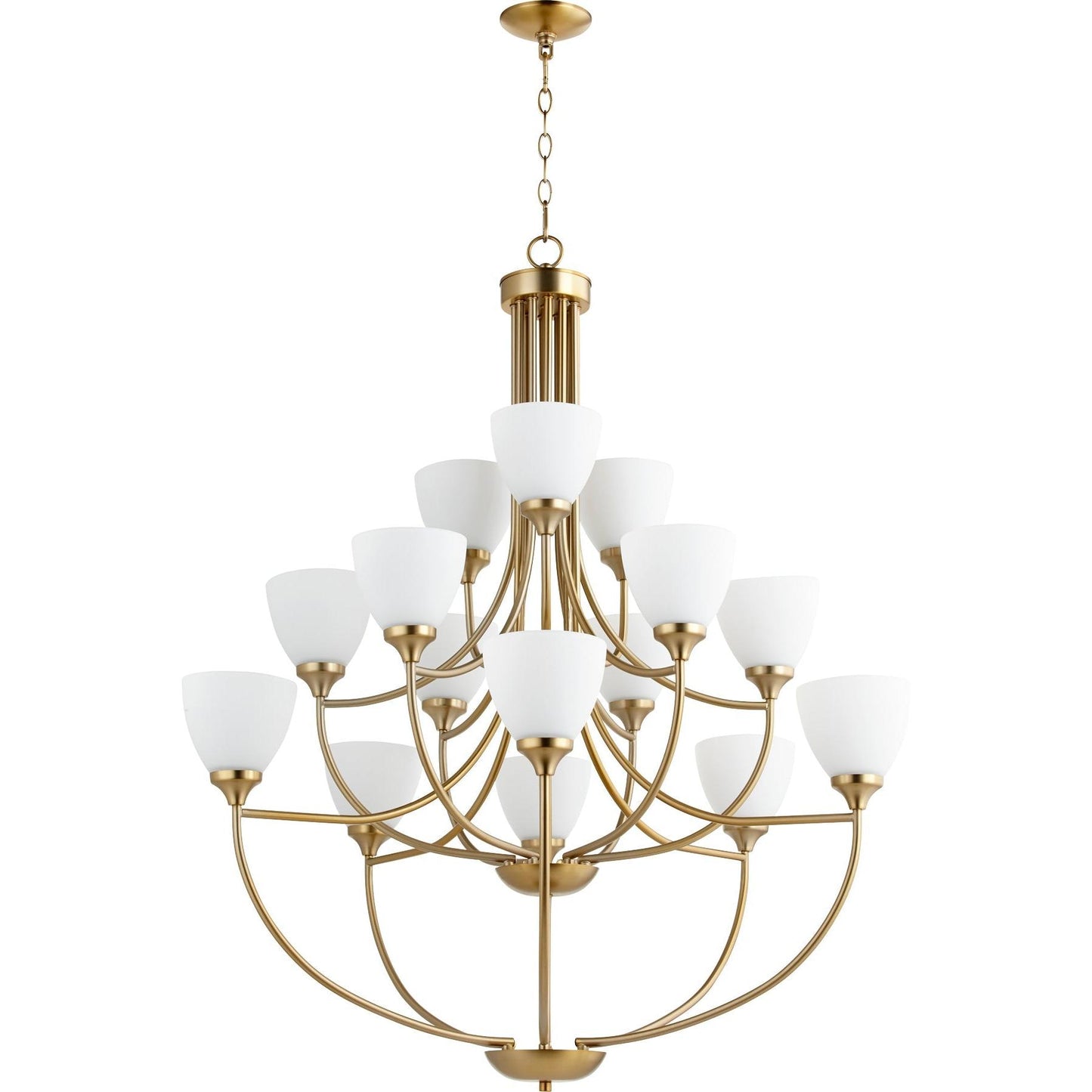 Quorum Enclave 6059-15-80 Chandelier - Aged Brass