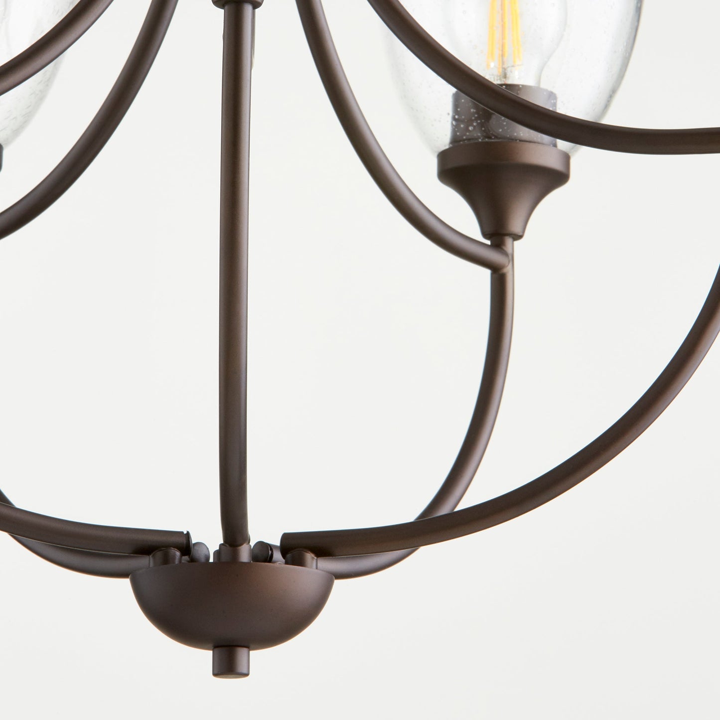 Quorum Enclave 6059-5-286 Chandelier - Oiled Bronze W/ Clear/seeded