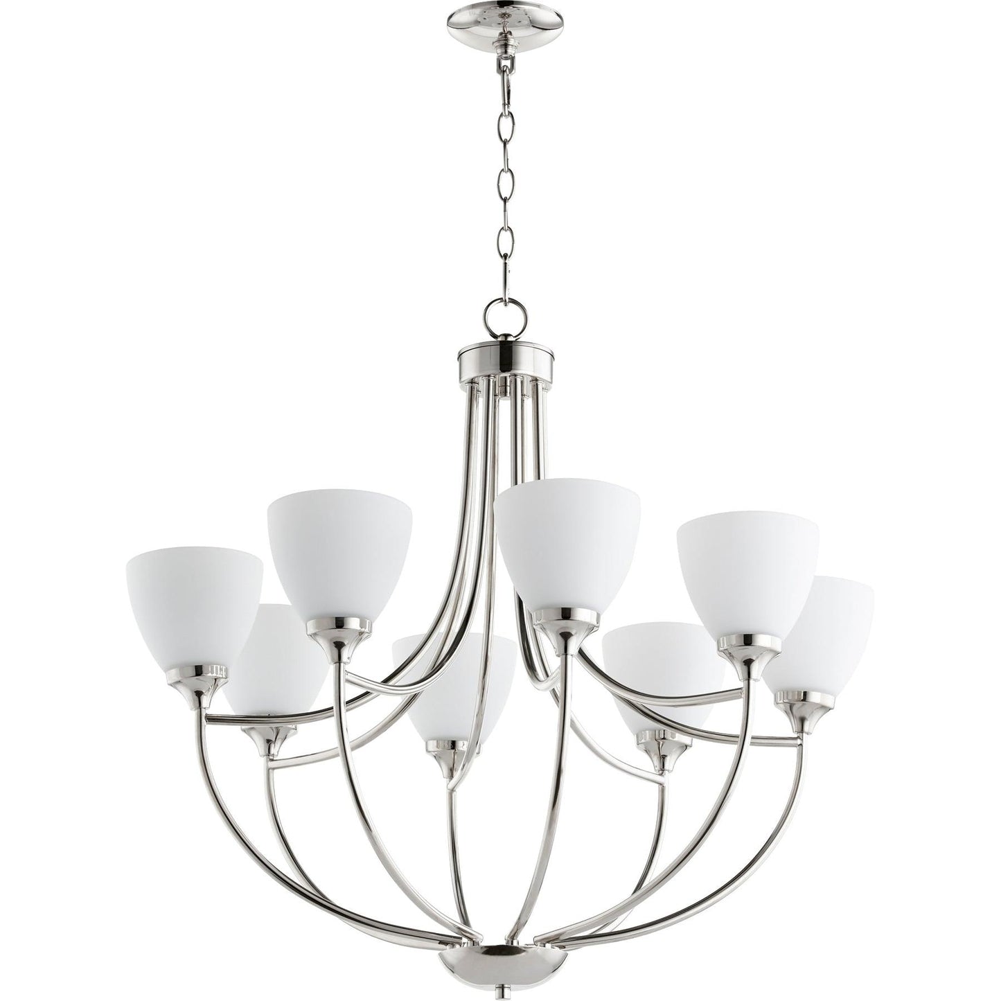 Quorum Enclave 6059-8-62 Chandelier - Polished Nickel