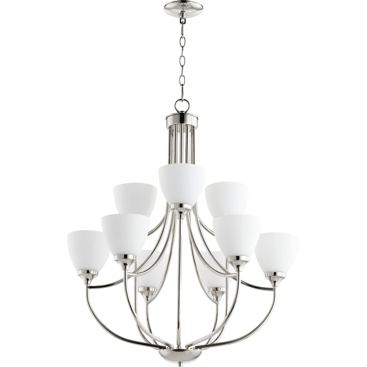 Quorum Enclave 6059-9-62 Chandelier - Polished Nickel