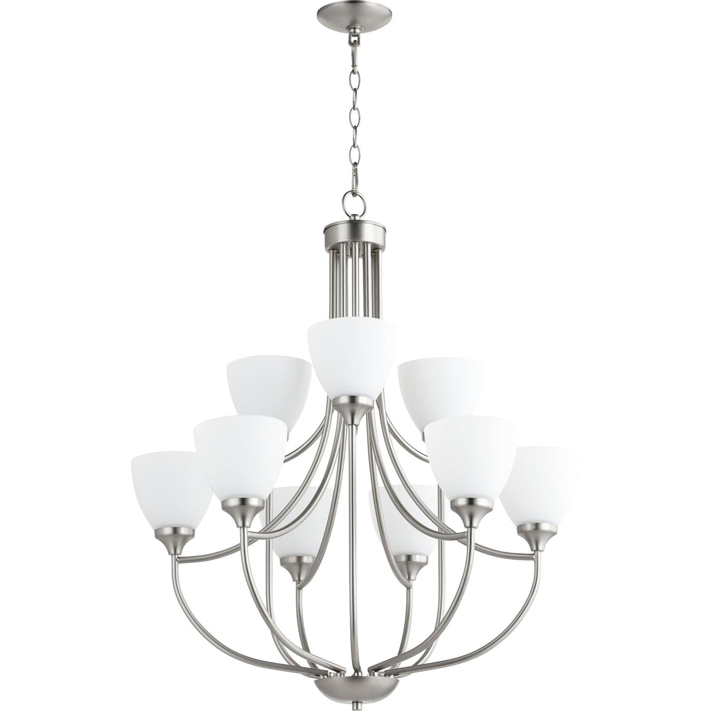 Quorum Enclave 6059-9-65 Chandelier - Satin Nickel