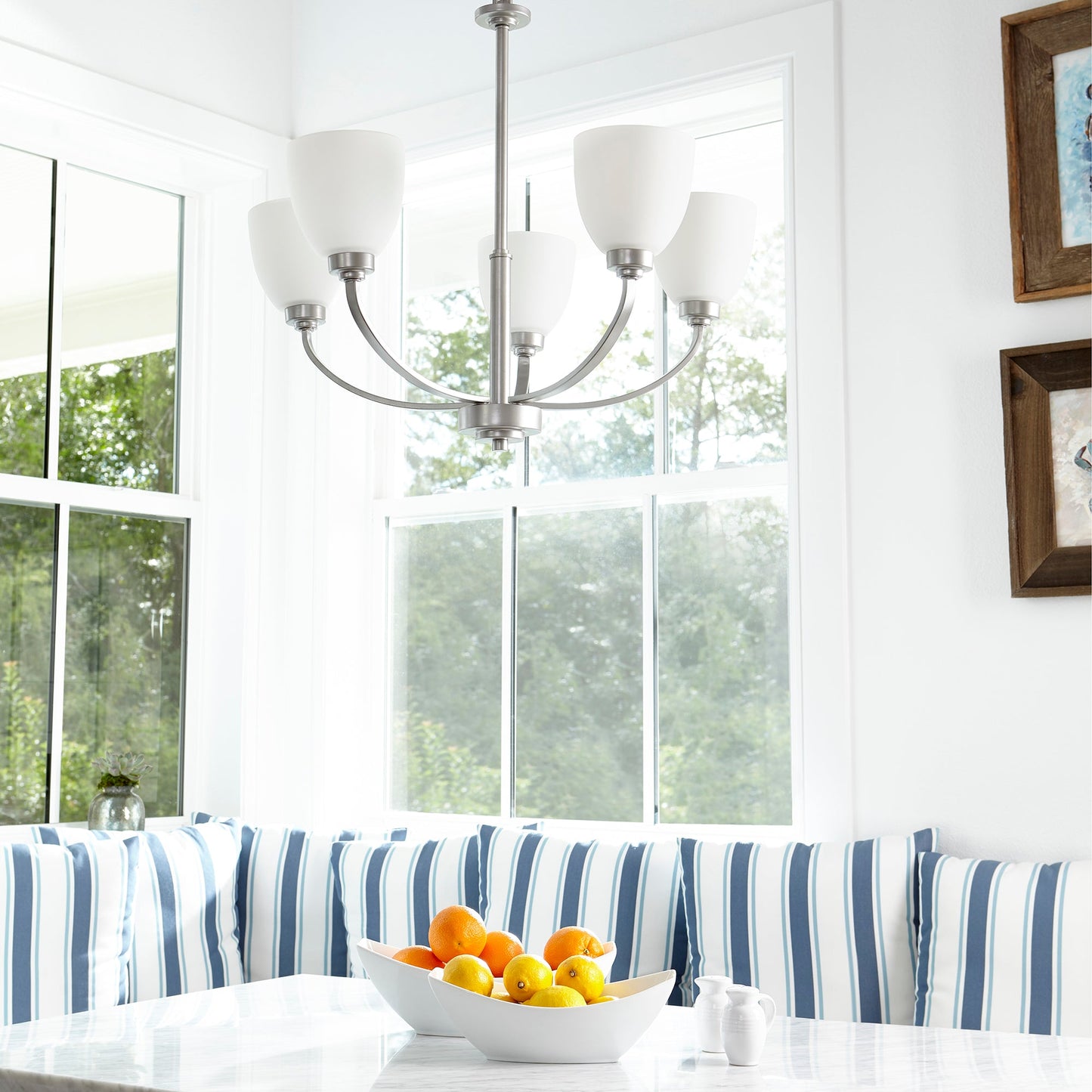 Quorum Reyes 6060-5-64 Chandelier - Classic Nickel