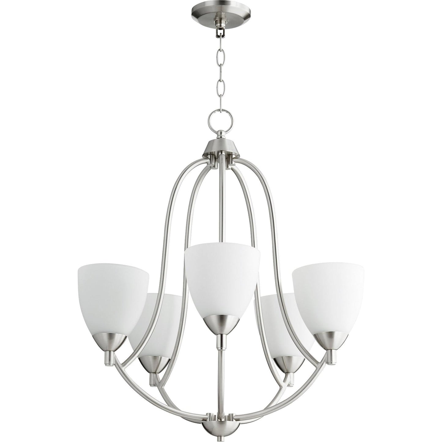 Quorum Barkley 6069-5-65 Chandelier - Satin Nickel