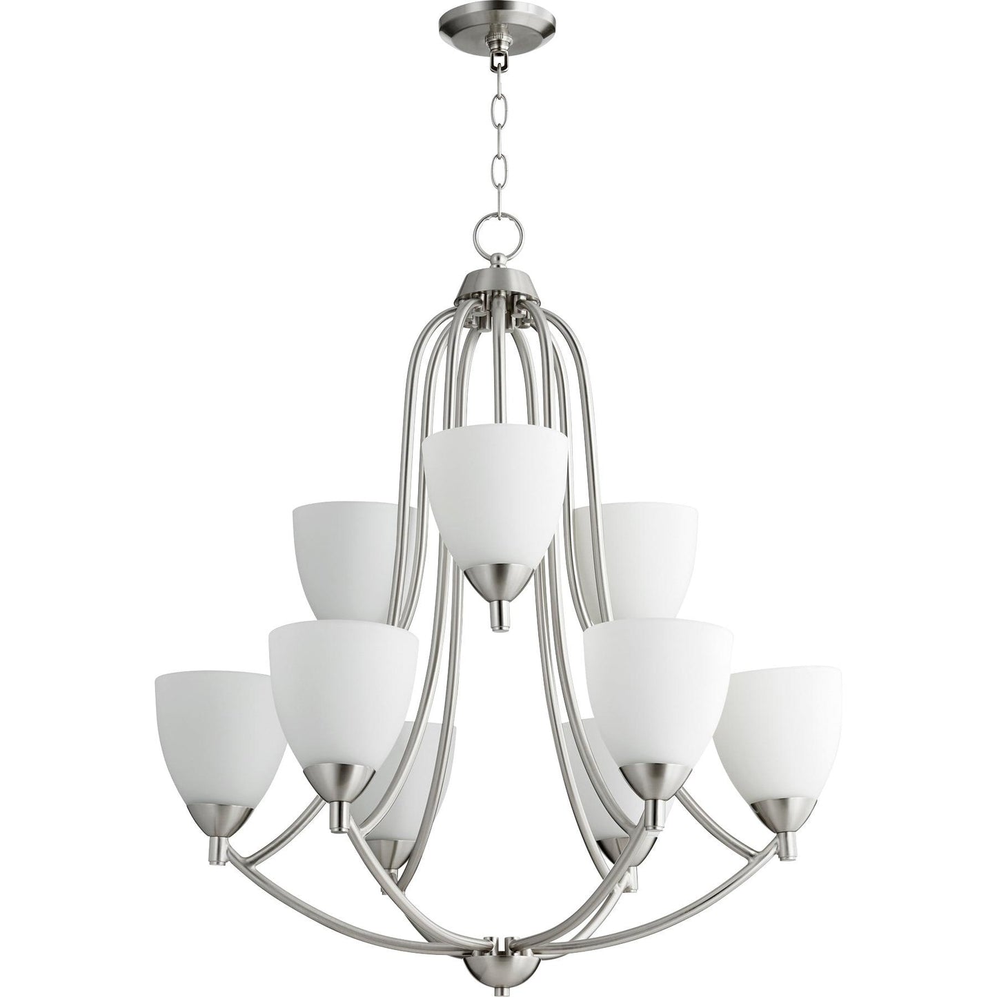 Quorum Barkley 6069-9-65 Chandelier - Satin Nickel