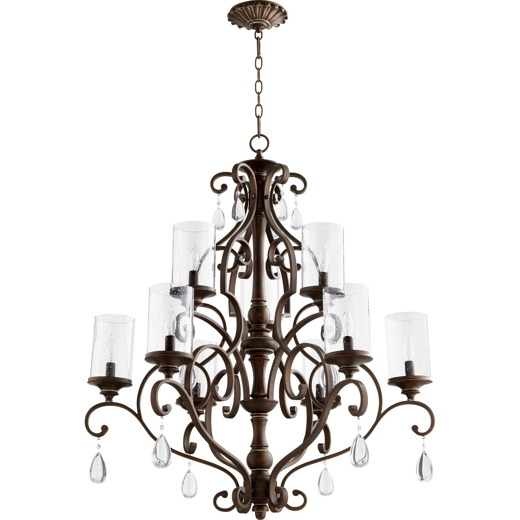 Quorum San Miguel 6073-9-39 Chandelier - Vintage Copper
