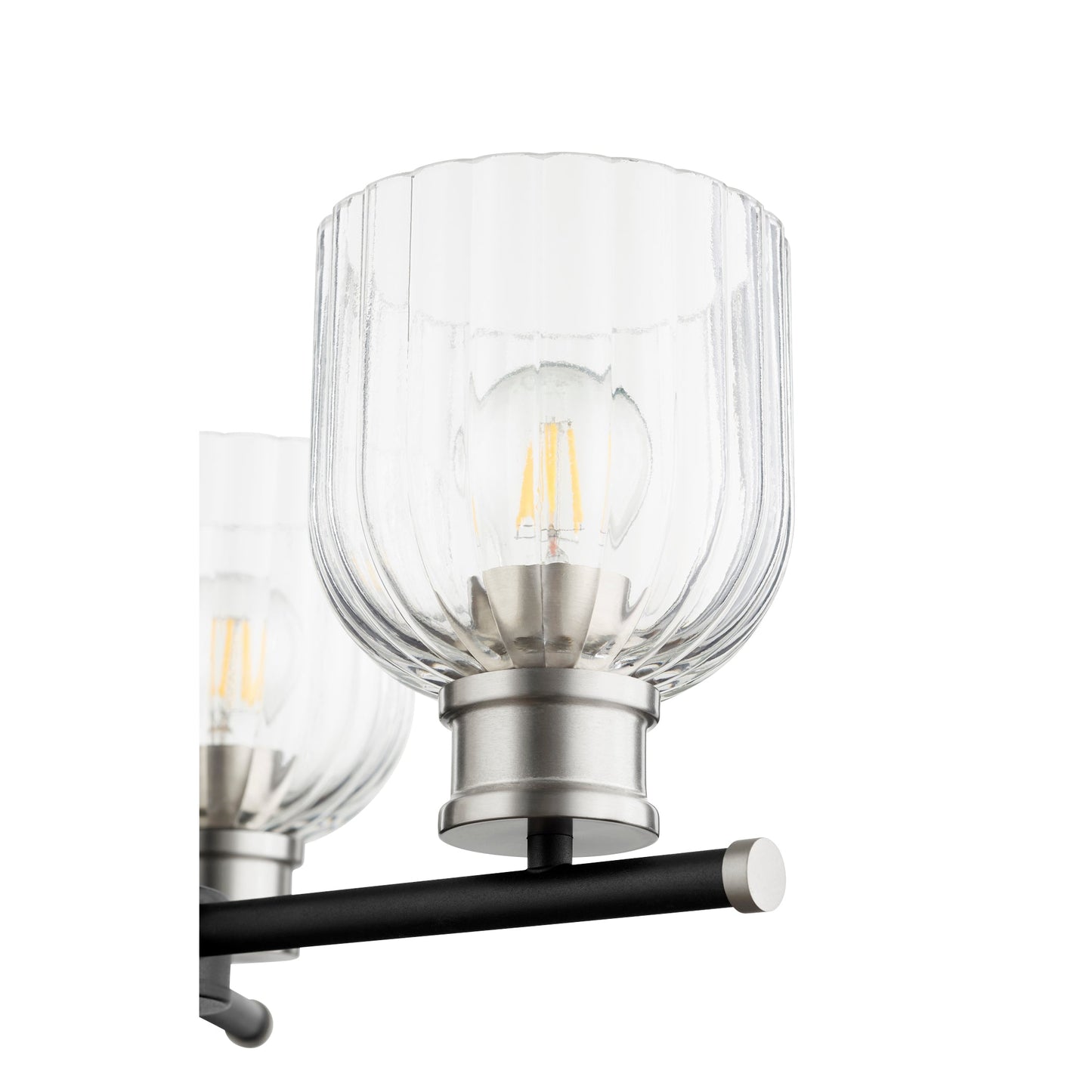 Quorum Monarch 610-3-6965 Chandelier - Textured Black W/ Satin Nickel