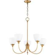Quorum Celeste 6109-5-80 Chandelier - Aged Brass