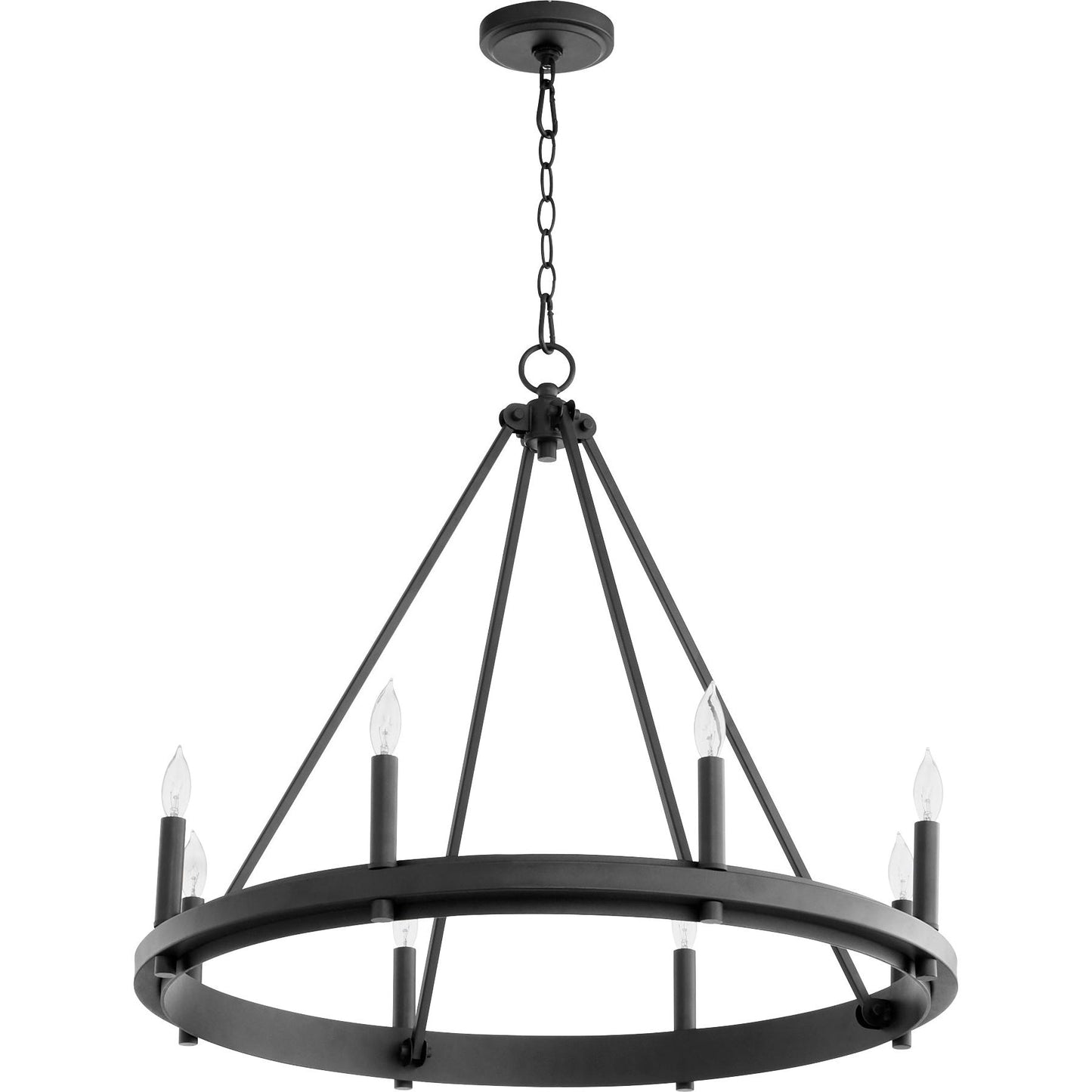 Quorum Aura 611-8-69 Chandelier - Textured Black