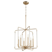 Quorum Optic 6114-6-80 Pendant - Aged Brass