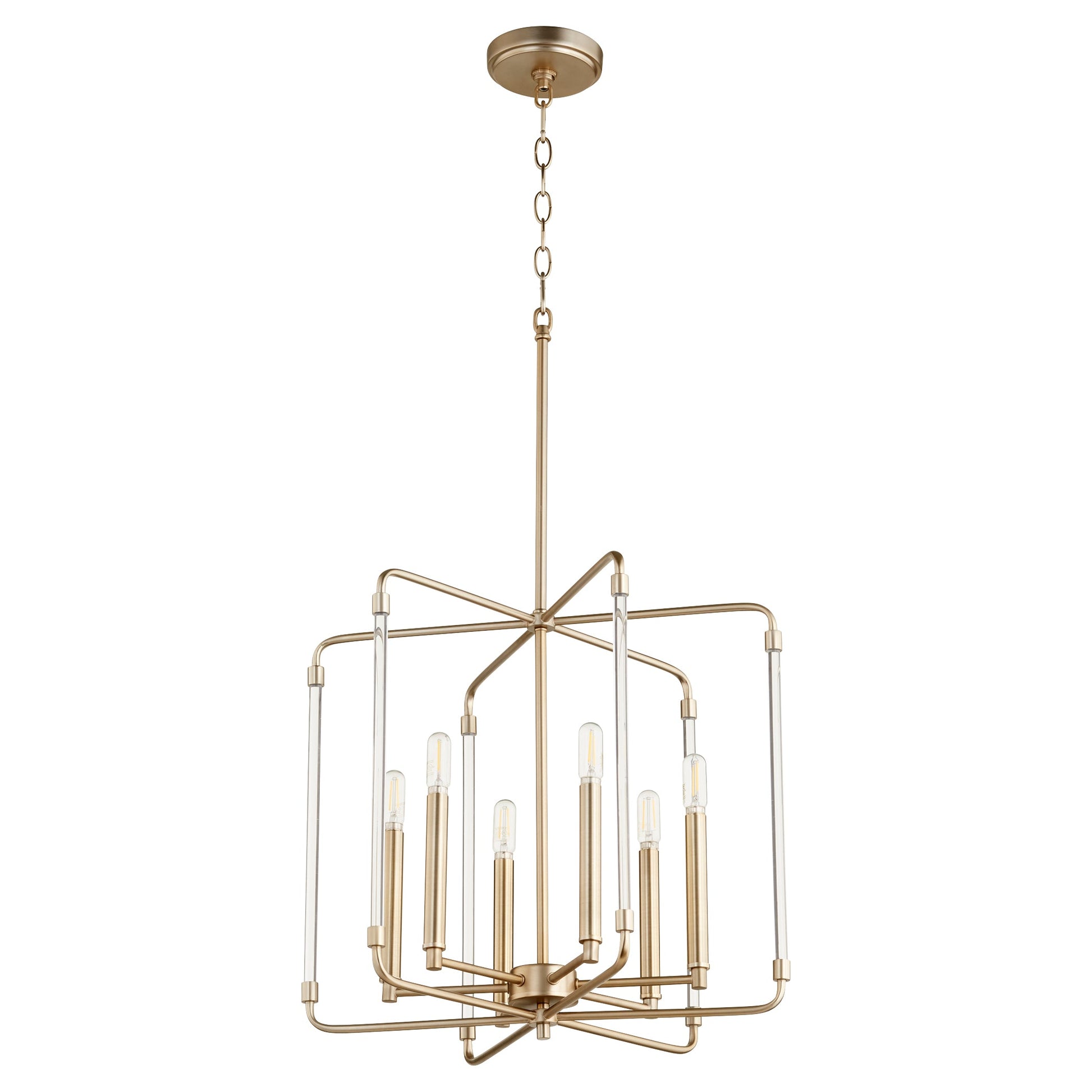 Quorum Optic 6114-6-80 Pendant - Aged Brass