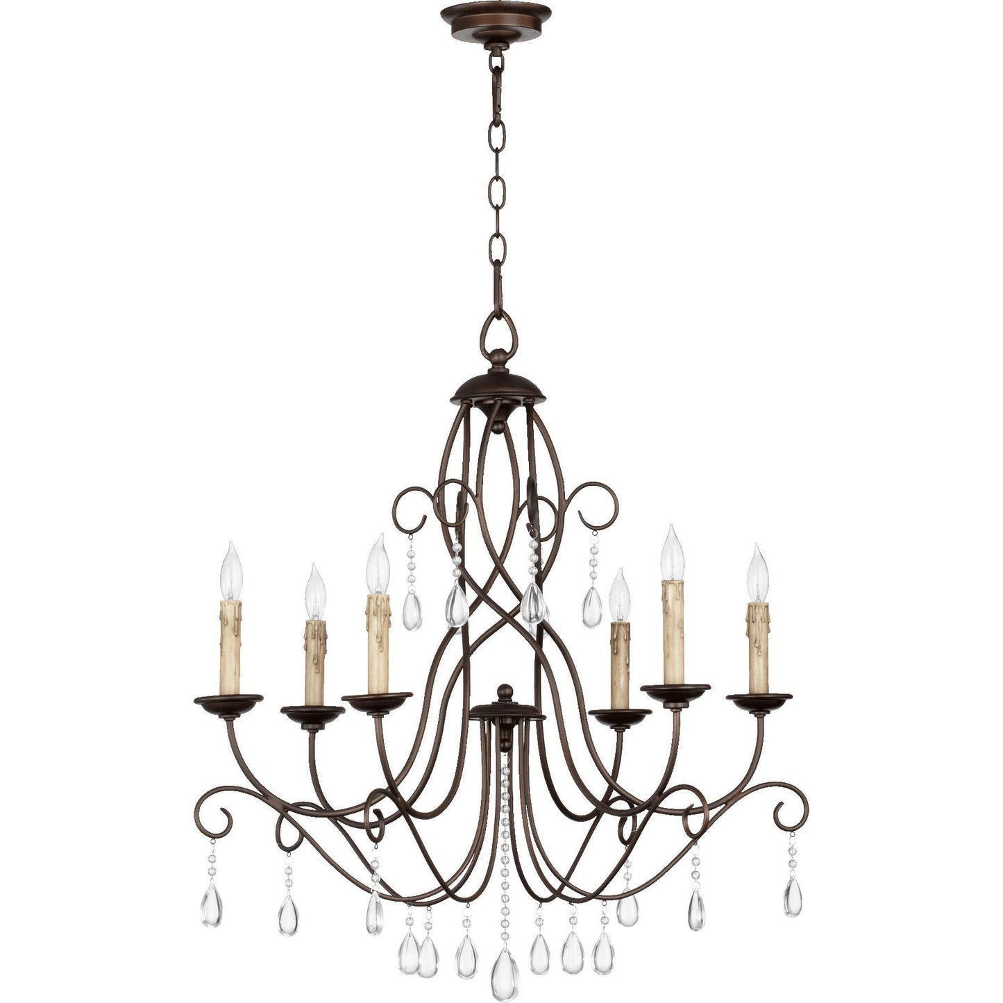 Quorum Cilia 6116-6-86 Chandelier - Oiled Bronze