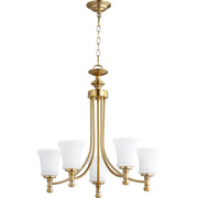 Quorum Rossington 6122-5-80 Chandelier - Aged Brass
