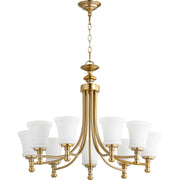 Quorum Rossington 6122-9-80 Chandelier - Aged Brass