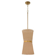 Quorum Fairview 6123-2-47 Pendant, UL Damp Rated, Brushed Brass
