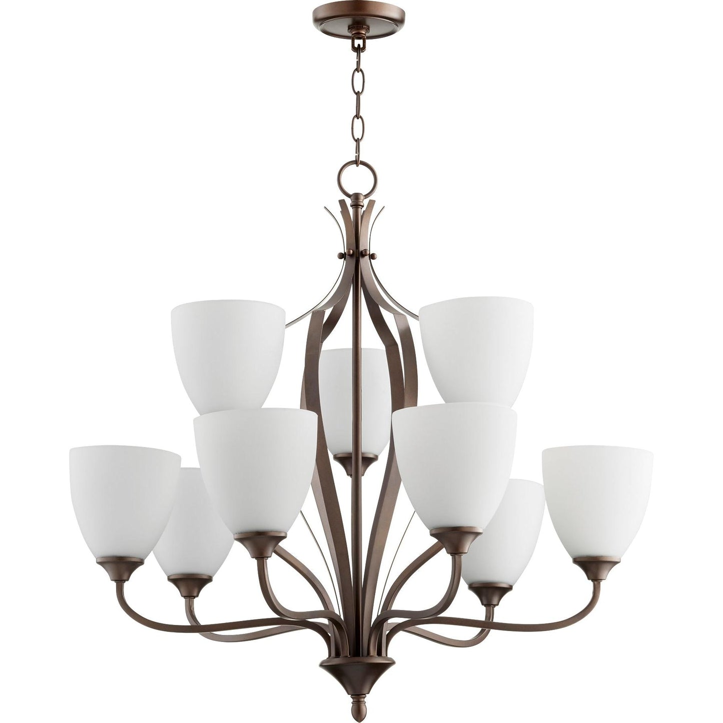 Quorum Jardin 6127-9-86 Chandelier - Oiled Bronze