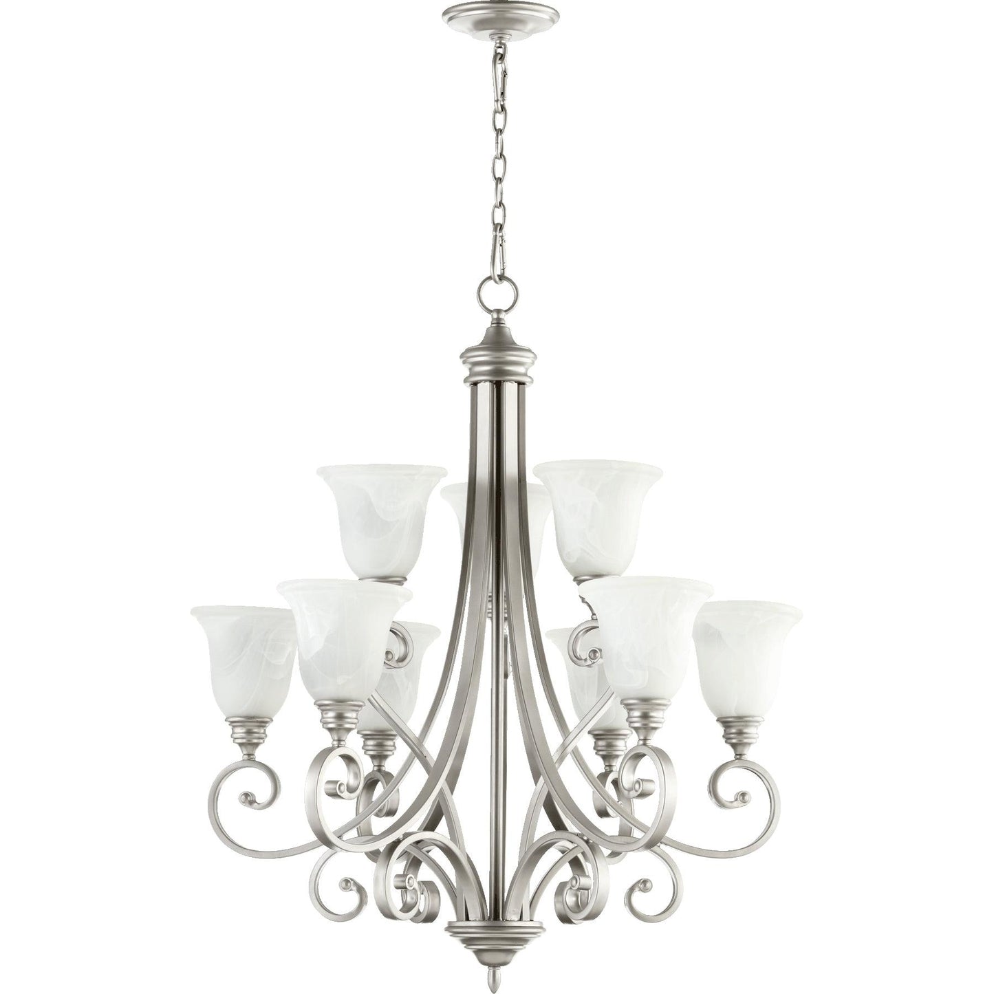 Quorum Bryant 6154-9-64 Chandelier - Classic Nickel