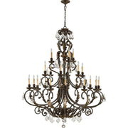Quorum Rio Salado 6157-21-44 Chandelier - Toasted Sienna With Mystic Silver