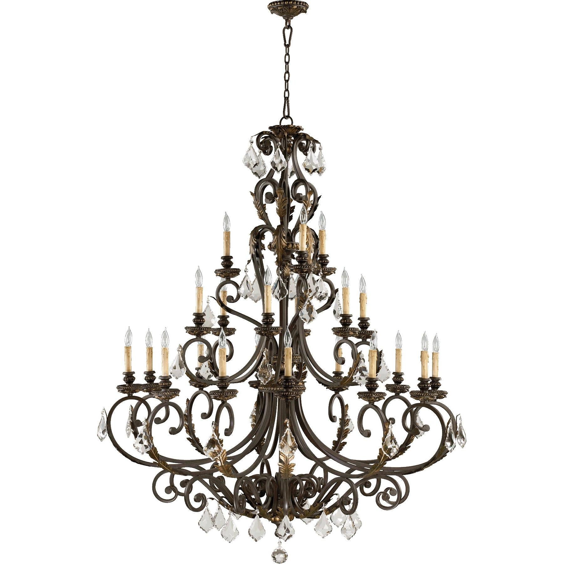 Quorum Rio Salado 6157-21-44 Chandelier - Toasted Sienna With Mystic Silver
