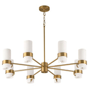 Quorum Sojourn 6169-8-47 Chandelier, UL Damp Rated, Brushed Brass