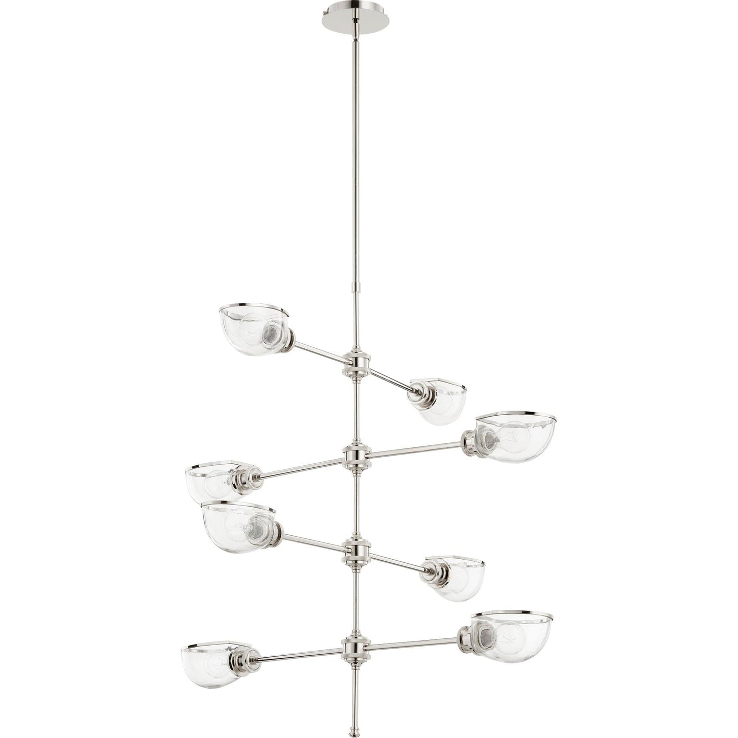 Quorum Menlo 617-8-62 Chandelier - Polished Nickel