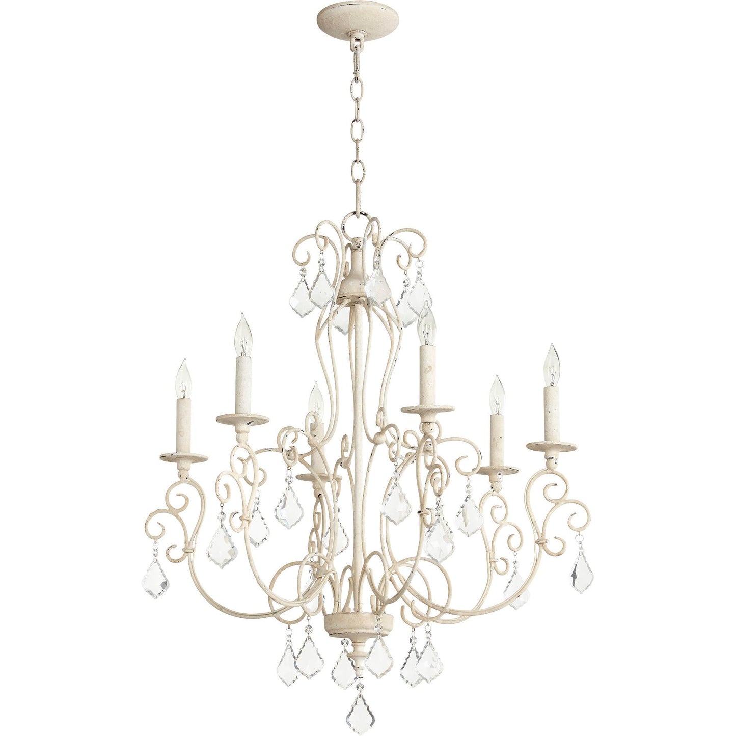 Quorum Ariel 6205-6-70 Chandelier - Persian White