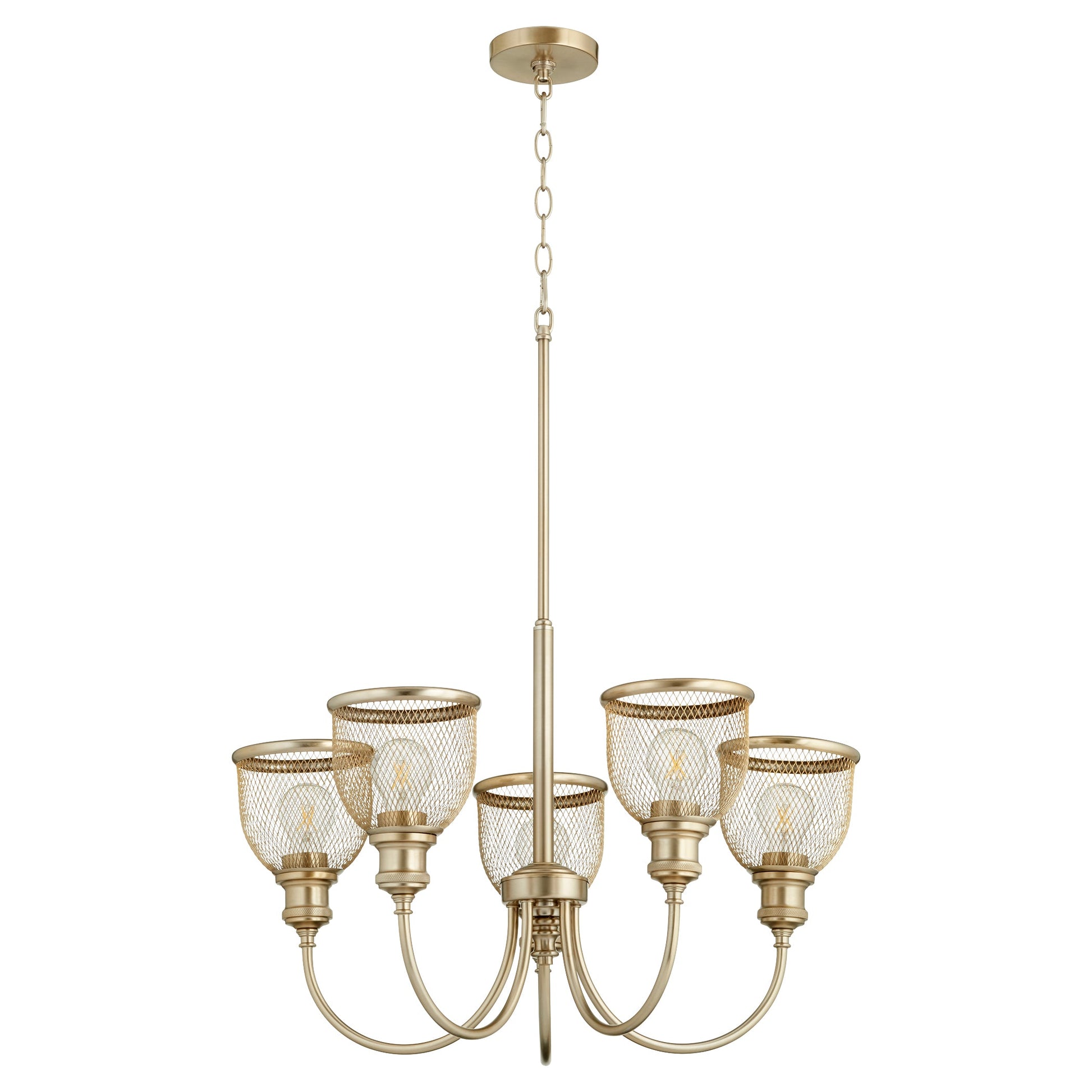 Quorum Omni 6212-5-80 Chandelier - Aged Brass