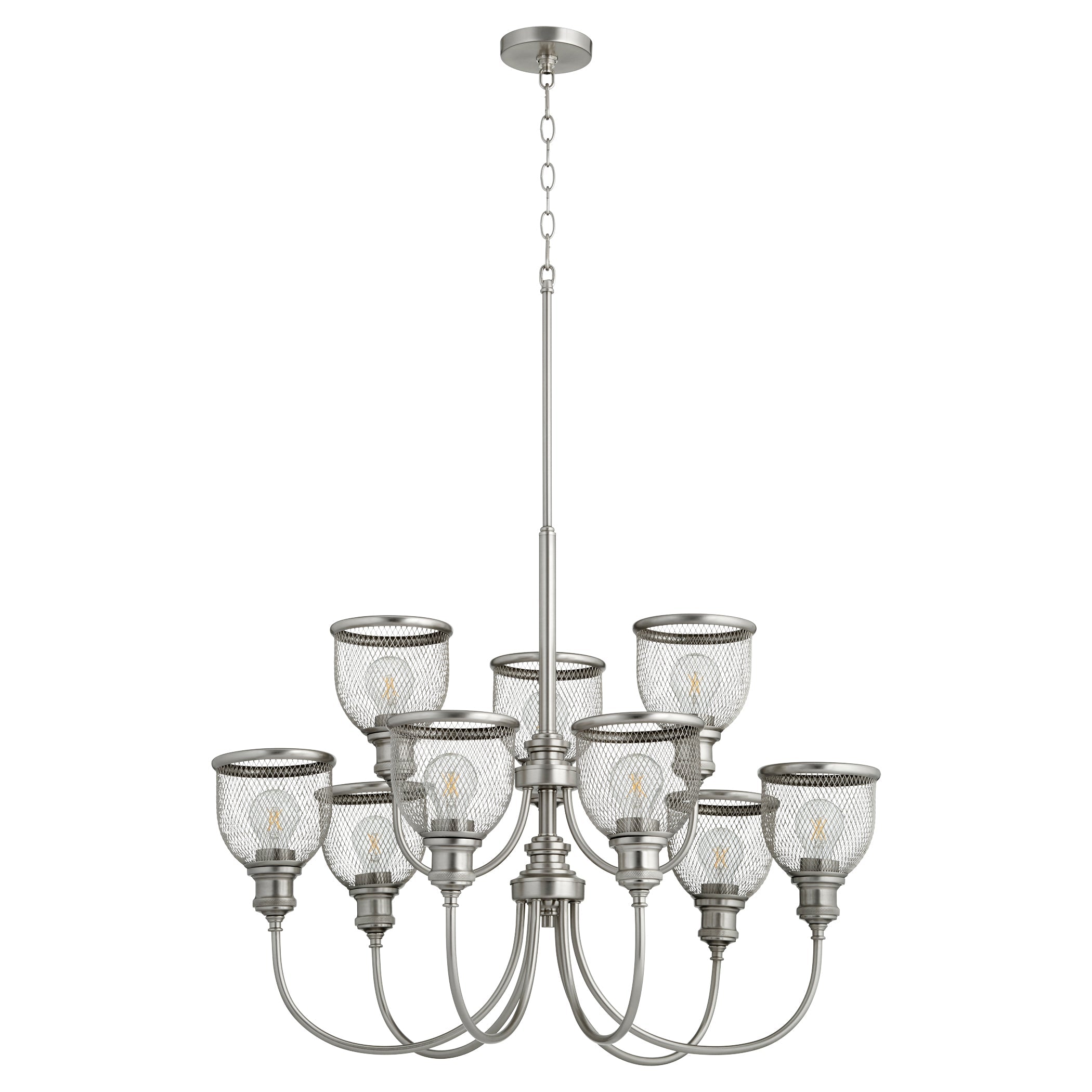 Quorum Omni 6212-9-65 Chandelier - Satin Nickel