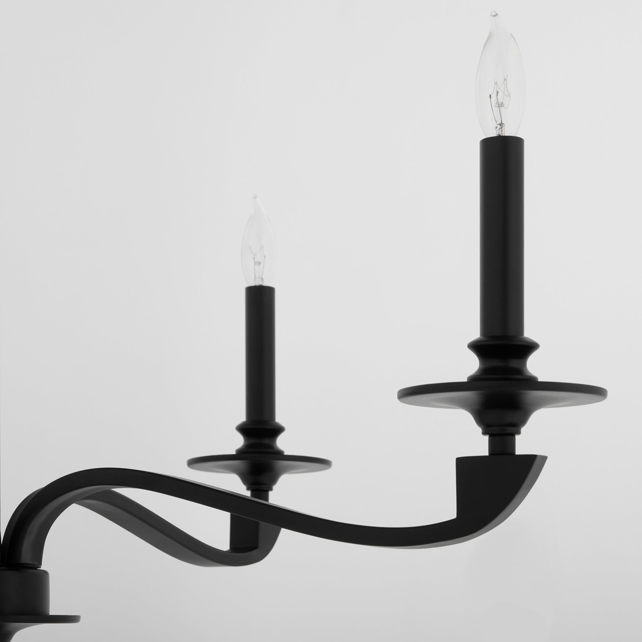 Quorum 6240-5-59 Chandelier, UL Damp Rated, Matte Black