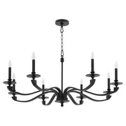 Quorum Chantelle 6240-8-59 Traditional Candelabra Chandelier - Matte Black