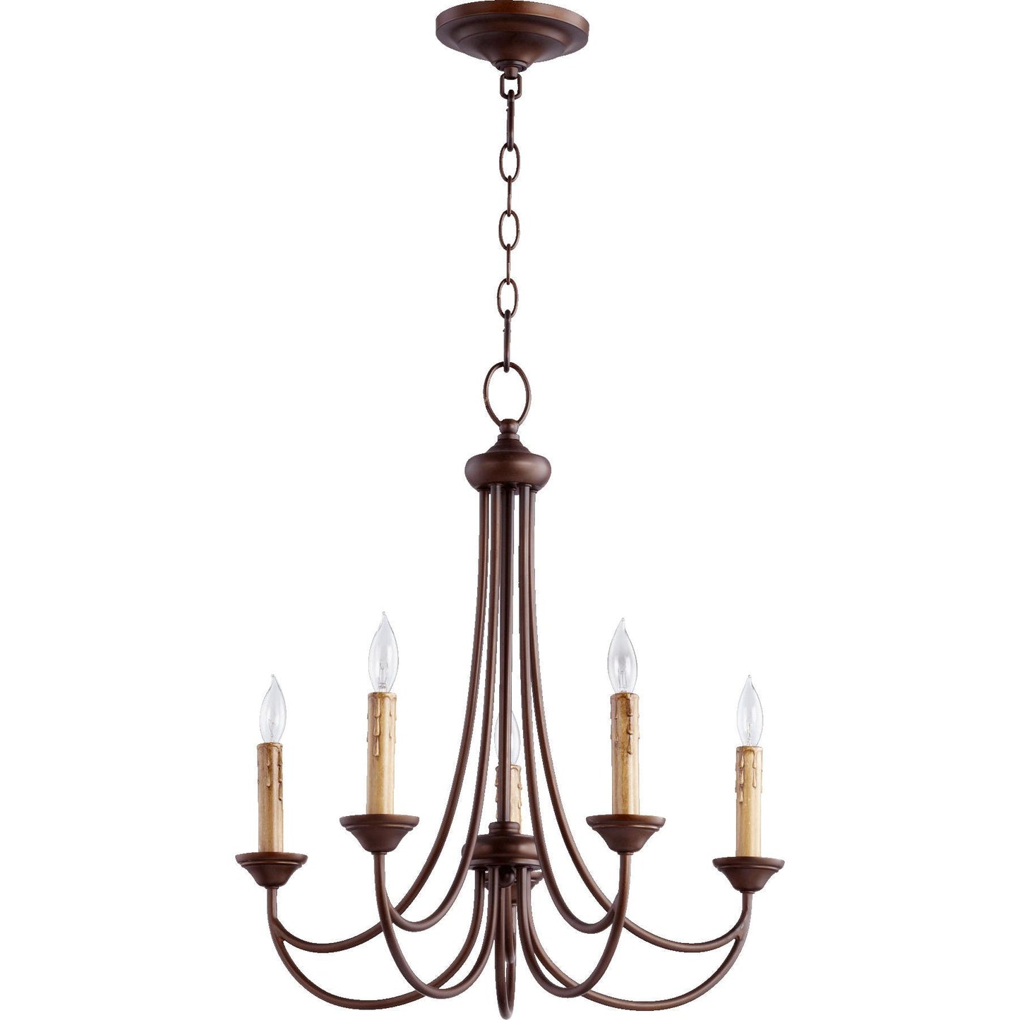 Quorum Brooks 6250-5-86 Chandelier - Oiled Bronze