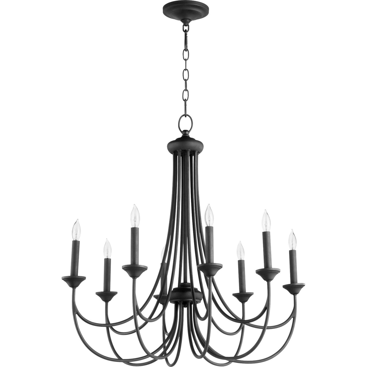 Quorum Brooks 6250-8-69 Chandelier - Textured Black