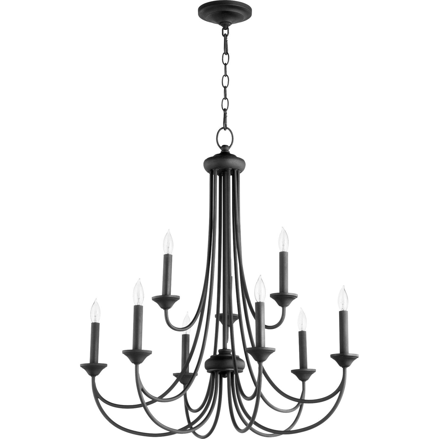 Quorum Brooks 6250-9-69 Chandelier - Textured Black