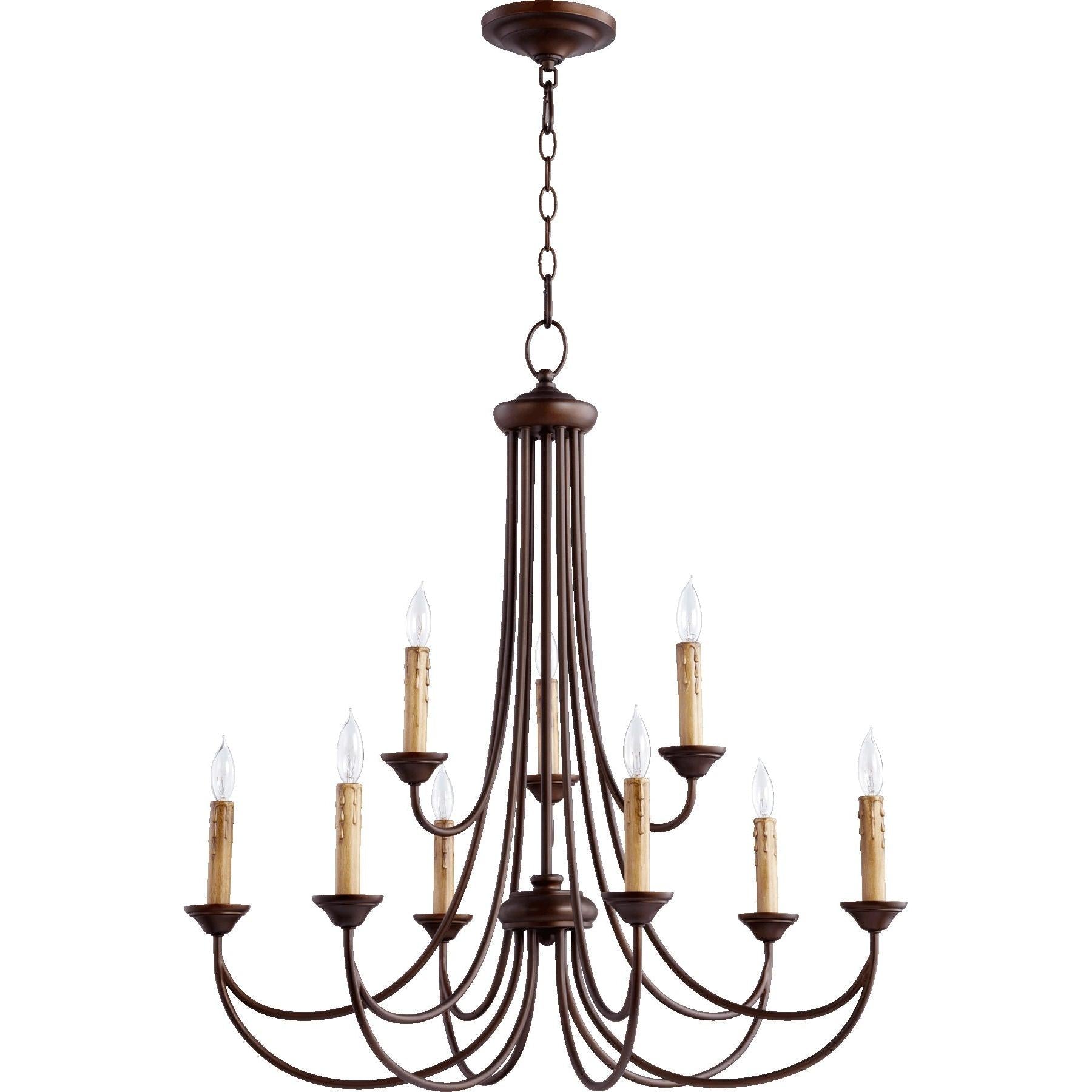 Quorum Brooks 6250-9-86 Chandelier - Oiled Bronze