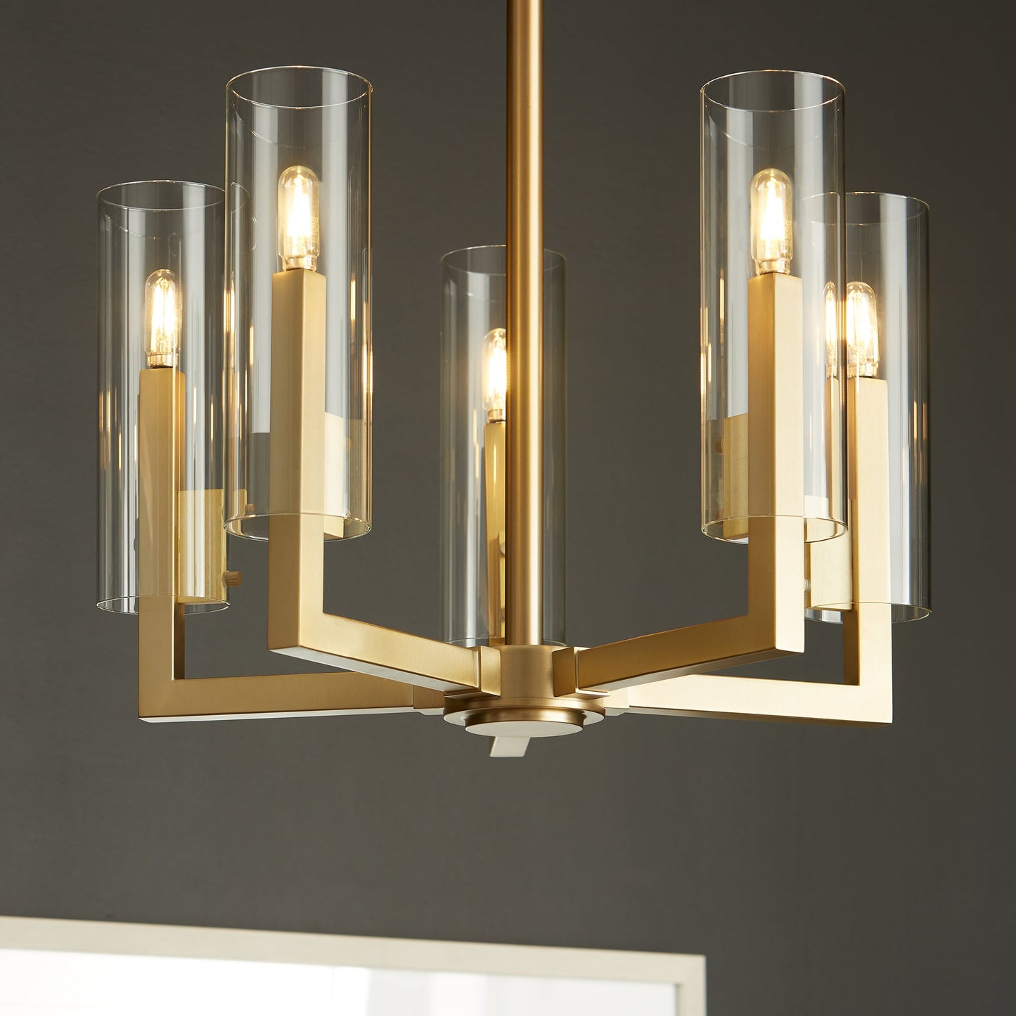 Quorum Harbin 6277-5-80 Chandelier - Aged Brass
