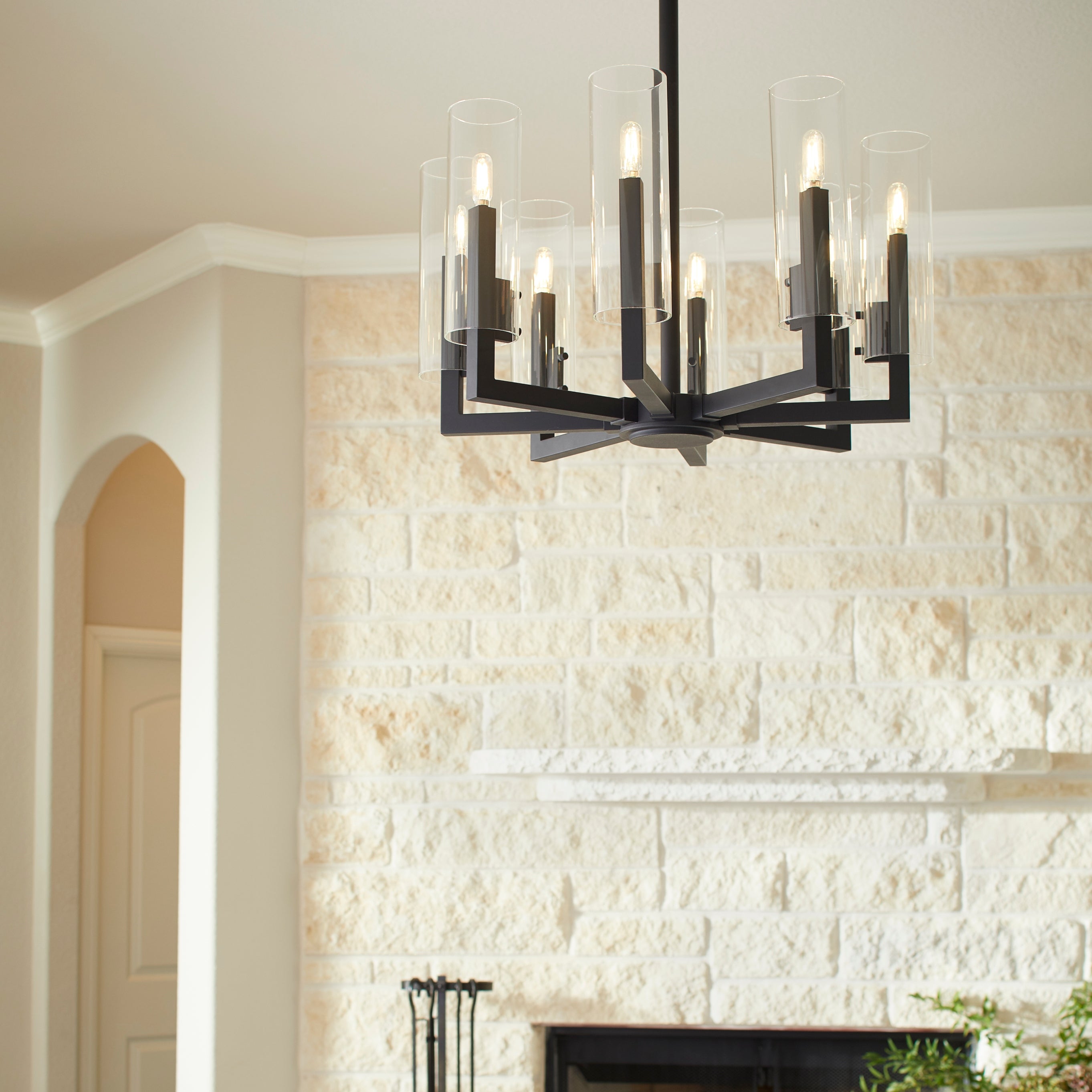 Quorum Harbin 6277-8-69 Chandelier - Textured Black